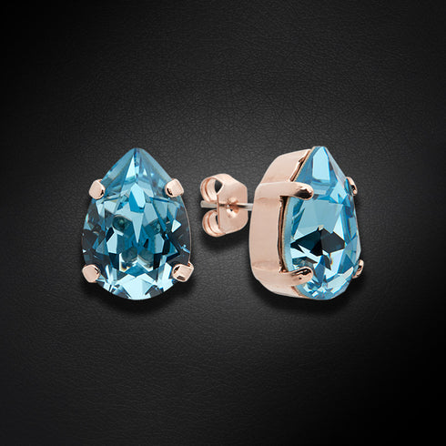 Auskarai "Venēra II (Aquamarine)" su Swarovski™ kristalais